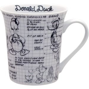Disney Donald Duck Sketch Book 11oz Ceramic Mug